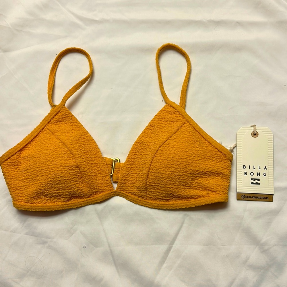 Billabong Sunset orange bikini top, size XS, brand new, tags still on